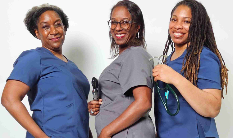 Curvy Women Stylish Scrubs Black Doctors